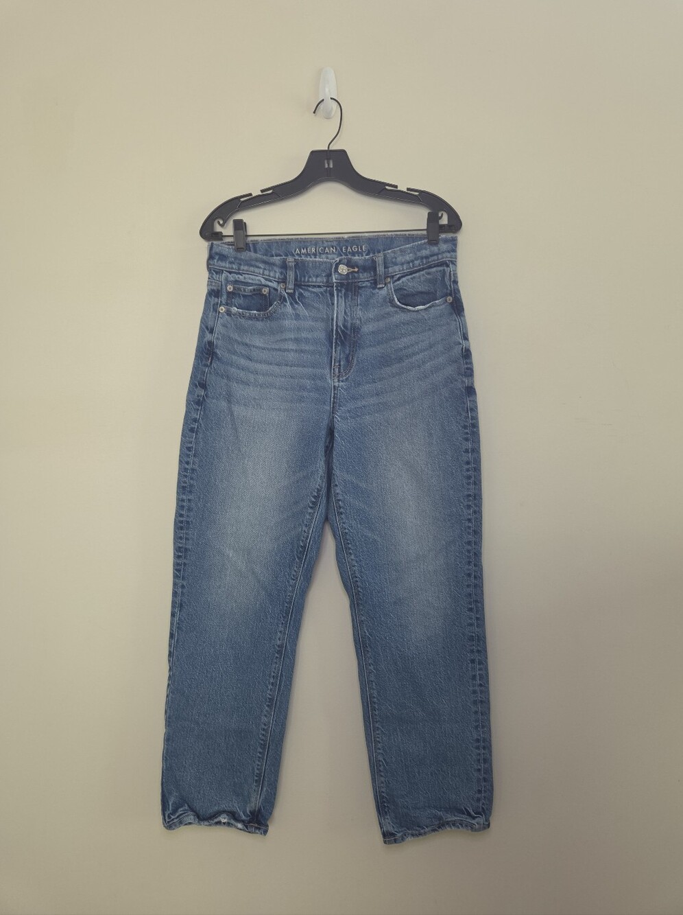 Women's American Eagle Outfitters High Rise Straight  Jeans Sz 10 Short